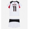Camisa de Futebol AC Milan Christian Pulisic #11 Equipamento Secundário Infantil 2025-26 Manga Curta (+ Calças curtas)
